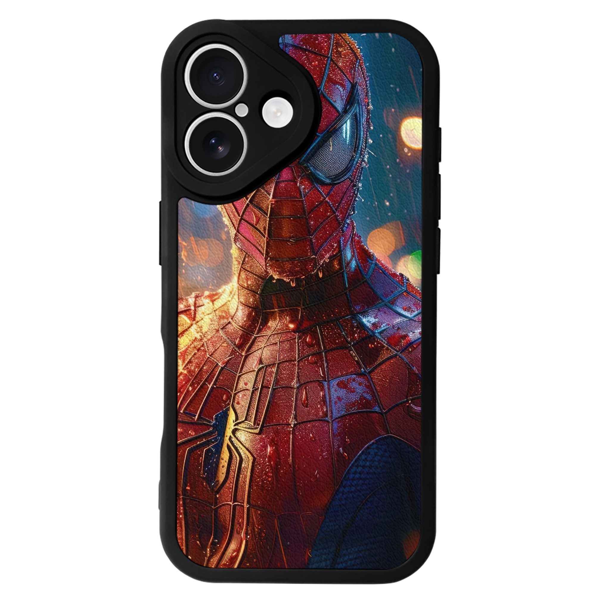 Spider Man スパイダーマン 【iPhone 16シリーズ対応】シリコンスマホケース（レザー調） 材質：シリコン